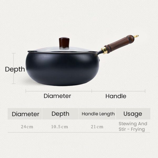 ⏳Time-limited Special⌛Uncoated Thick Iron Pot