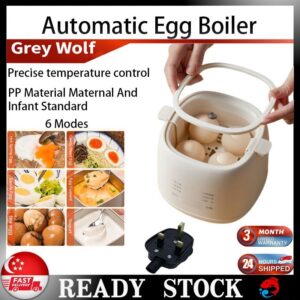 【SG STOCK】Electric Egg Boiler Automatic Egg cooker Breakfast Steamer Intelligent Egg Boiler Egg Poacher Soft Boiled Egg